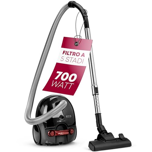 Clatronic BS 1300 N, Aspirapolvere con Sistema Microfiltro 5 Pieghe, 700W