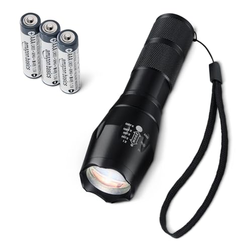 Amazon Basics Torcia LED 200 Lumen 5 Modalità Zoom