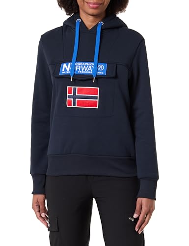 Geographical Norway Gadrienama Lady Felpa con Cappuccio Marina Donna