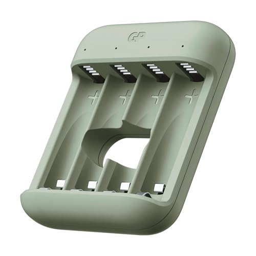 GP Caricatore USB a 4 Slot per Pile Ricaricabili AA e AAA NiMH
