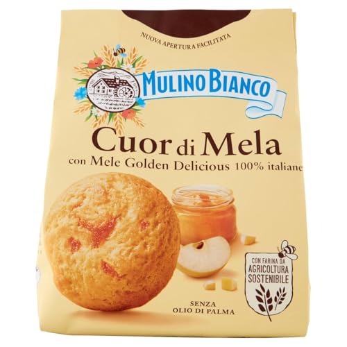 Mulino Bianco Biscotti Cuor di Mela con Mele 100% Italiane, 300 g