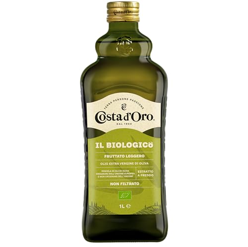 Costa d'Oro Olio Extravergine di Oliva Biologico Non Filtrato 1L