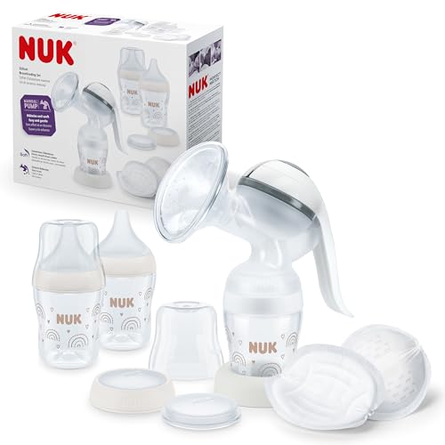 NUK Tiralatte Manuale con Cuscinetto in Morbido Silicone e Leva Ergonomica