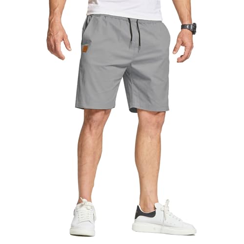 JustSun Pantaloncini Uomo Casual Cotone con Tasche Cargo Estivi