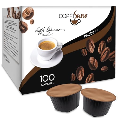 COFFISANO Capsule Caffè Palermo per Dolce Gusto, Espresso Aroma Deciso, 100 Pezzi