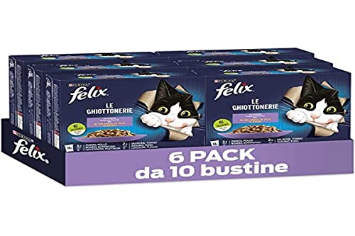 FELIX Le Ghiottonerie Cibo Umido Gatti Adulti Bocconcini in Gelatina con