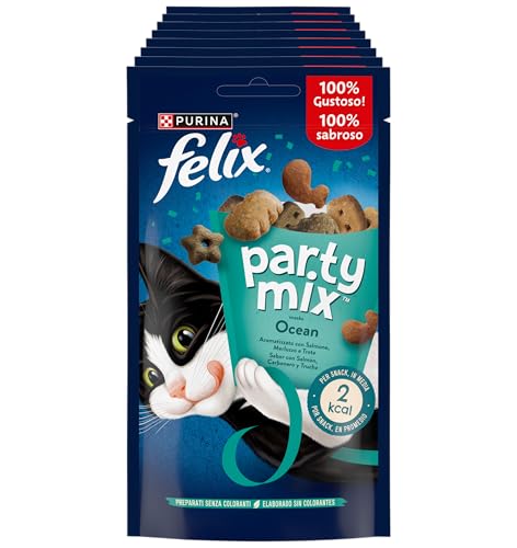 FELIX Party Mix Snack per Gatti 8 Confezioni da 60 g