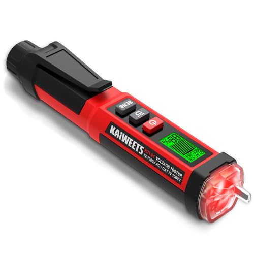 KAIWEETS Cercafase Senza Contatto NCV 12-1000V AC con Display LCD