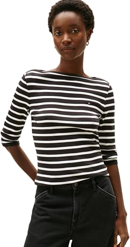 Tommy Hilfiger Slim Cody Boat-Nk Maglietta Donna
