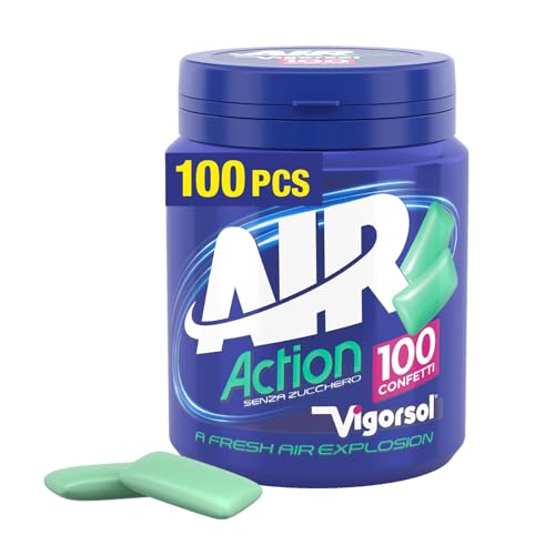 Vigorsol Air Action Chewing Gum Menta Senza Zucchero, 100 Gomme