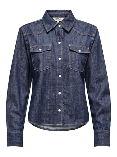 Only Onlcharlize LS DNM Camicia in Jeans Uomo