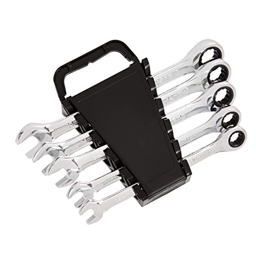 Amazon Basics Set di Chiavi a Cricchetto Metriche 5 Pezzi