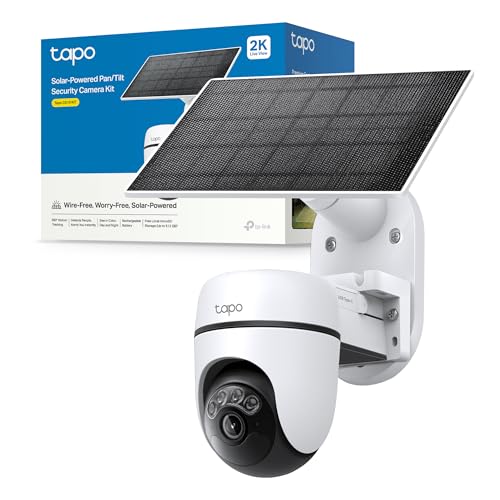 Tapo C610 KIT 2K 3MP Telecamera WiFi Esterna Senza Fili con Pannello Solare