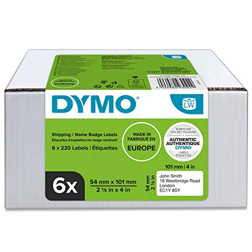 DYMO LW etichette originali spedizioni 54x101 mm, 6 rotoli
