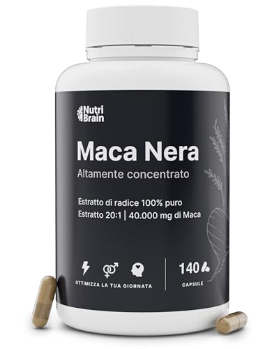 Maca Nera Peruviana 40.000mg Estratto 20:1 140 Capsule