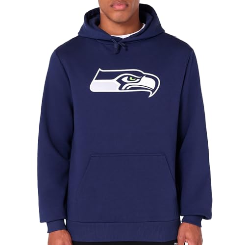 New Era Seattle Seahawks NFL Team Logo Felpa con Cappuccio Blu