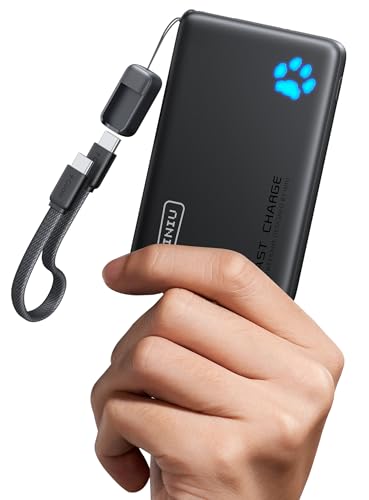 INIU Power Bank 45W 10000mAh con Cavo USB C Staccabile