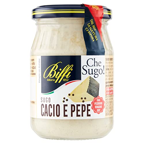 Biffi Sugo Cacio e Pepe con Pecorino Romano DOP, Multipack 3 vasetti da 190g