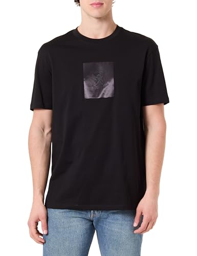 Armani Exchange One Block Up, Rubbered And Satin Logo T-Shirt