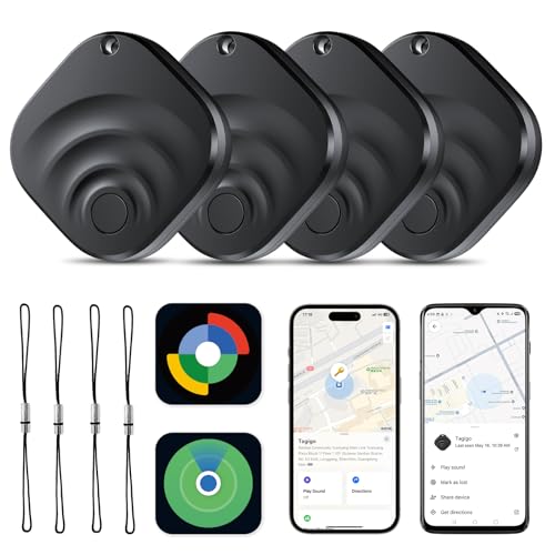 Tracker Bluetooth 2026 per Chiavi e Bagagli, Compatibile iOS e Android, 4 Pezzi