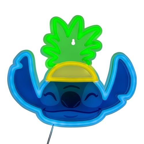 Paladone Lampada da parete neon LED Stitch con ananas