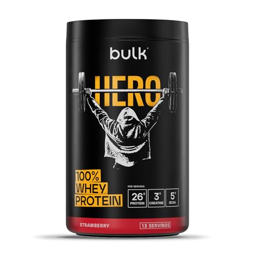 Bulk Hero Whey Proteine Polvere Fragola 13 Porzioni