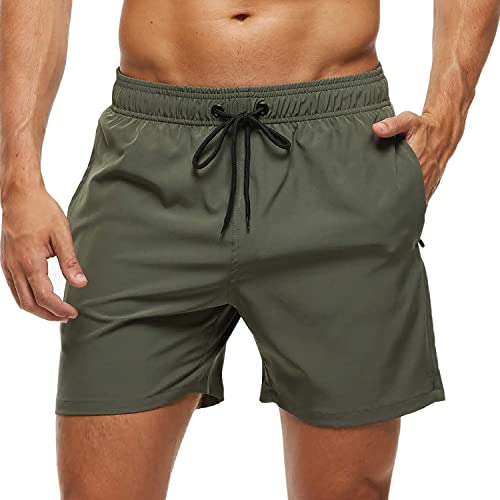Arcweg Pantaloncini da Bagno Uomo Asciugatura Veloce Calzoncini da Bango Mare Beach Costume da Bagno Fodera Rete con Taschino e Coulisse Trunks