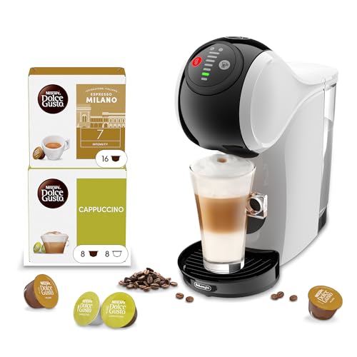 De’Longhi Nescafé Dolce Gusto Genio S Macchina Capsule 15 Bar Hot & Cold Bundle 32 Capsule Bianca