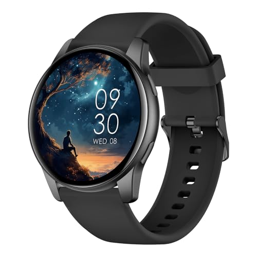 AcclaFit Smartwatch Uomo Donna con Chiamate Bluetooth, Orologio Fitness Rotondo da 1,38" con 147+ Modalità Sportive, Cardiofrequenzimetro, Sonno, IP68 Impermeabile, Compatibile con Android iOS