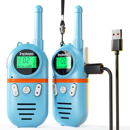Inspireyes Walkie-Talkie Ricaricabili per Bambini 3-12 Anni