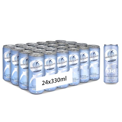 Acqua Minerale San Benedetto Frizzante in Lattina, 24x33 cl
