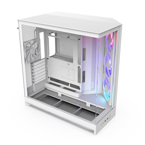 NZXT H9 Flow RGB Case PC ATX Mid-Tower Bianco