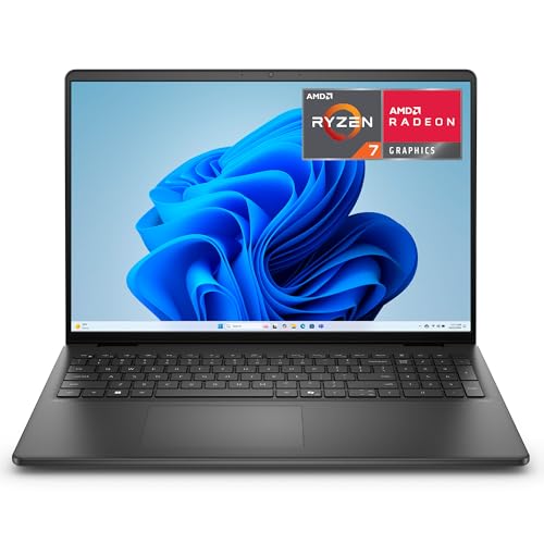 Dell Laptop AMD Ryzen AMD Radeon, DDR5, SSD, 11 Home, QWERTY Carbon Black (Caricatore venduto separatamente)