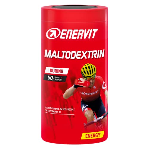 Enervit, Maltodextrine, Integratore Energetico con 99,9% di Maltodestrine, Insapore, 50g di Carboidrati a Porzione, Per Sforzi di Lunga Durata, Elevata Digeribilità, VeganOk, Barattolo da 450g