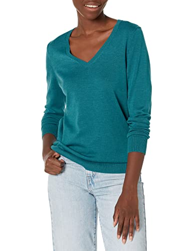 Amazon Essentials Maglione Donna Leggero con Scollo a V