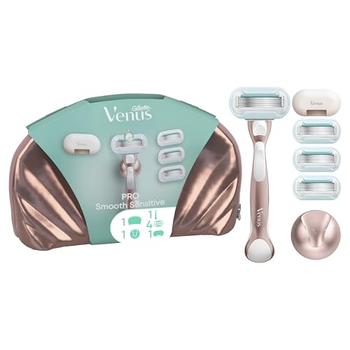 Gillette Venus Pro Smooth Sensitive Rasoio Donna 5 Lame con 4 Ricambi