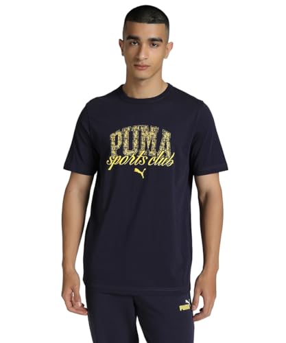 PUMA Class Graphic Tee Maglietta Unisex New Navy