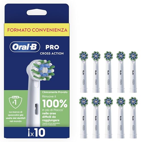 Oral-B Testina di Ricambio PRO Cross Action, Confezione da 10