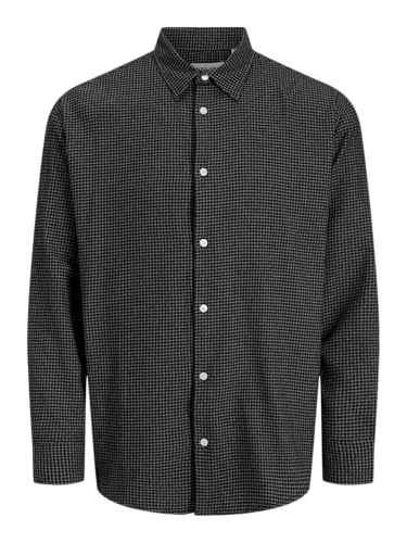 JACK & JONES Jcocover Camicia a Quadri in Flanella, Vestibilità Ampia