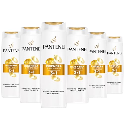 Pantene Pro-V Rigenera E Protegge Shampoo, Balsamo e Trattamento 3 in 1, 6x300ml