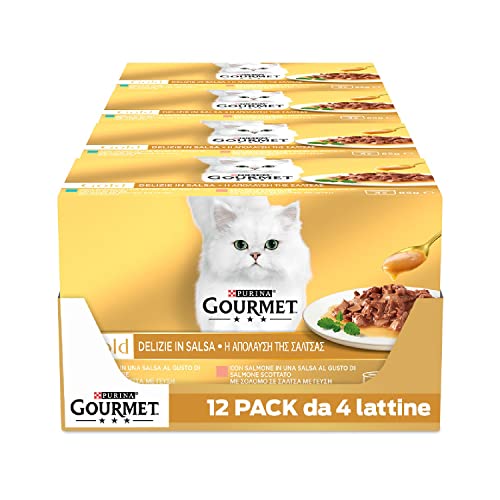 Gourmet Gold Delizie in Salsa Salmone e Tonno, 48x85g