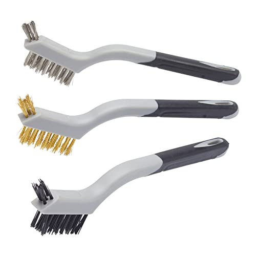 Set mini spazzole metalliche multiuso 3 pezzi