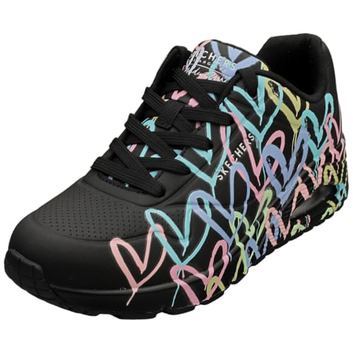 Skechers Uno Spread The Love Sneaker Donna Nero Viola Turchese