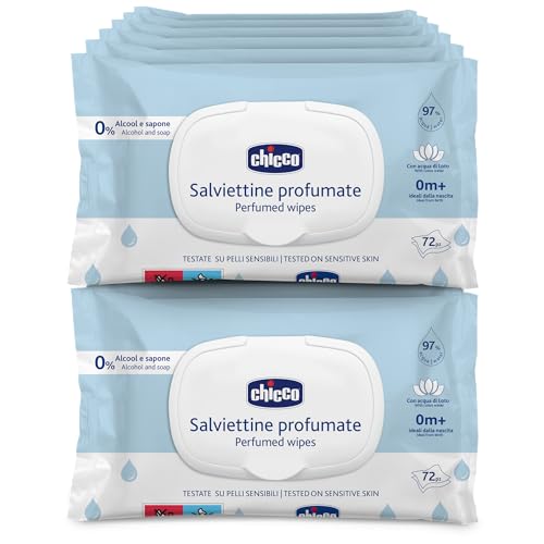 Chicco Salviette multiuso neonati senza alcool profumate, 864 pezzi