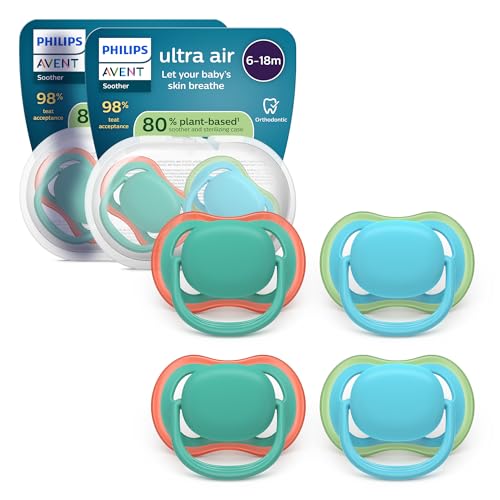 Philips Avent Ultra Start Ciuccio 6-18 mesi, 4 pezzi