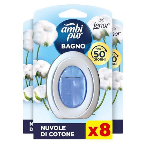 Ambi Pur Nuvole di Cotone Deodorante Ambiente, 8 pezzi
