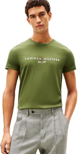 Tommy Hilfiger Tommy Logo Tee Maglietta a Maniche Corte Uomo