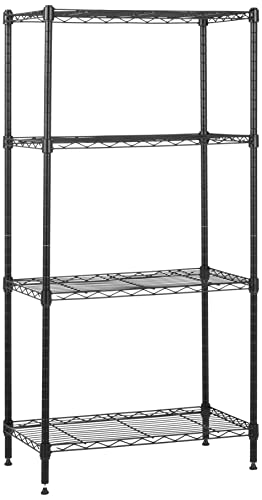 Amazon Basics Scaffaliera ripiani altezza dei ripiani piedini regolabili, peso massimo kg, x x cm x W x