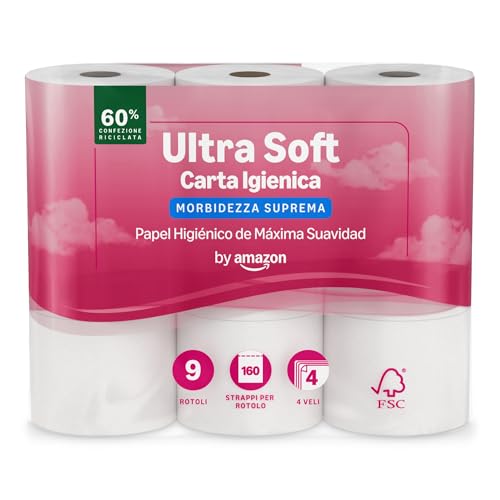 by Amazon, Carta Igienica Ultra Morbida, 4 Veli