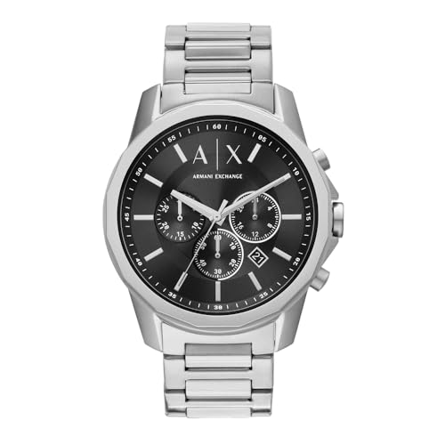 Armani Exchange Orologio da Uomo Cronografo con Cassa in Acciaio